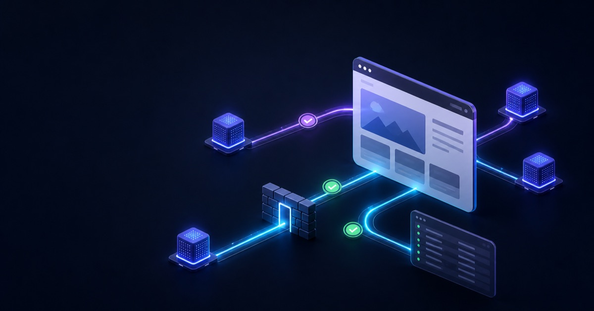 A website receiving crawler requests through a firewall while successful responses reach a server log