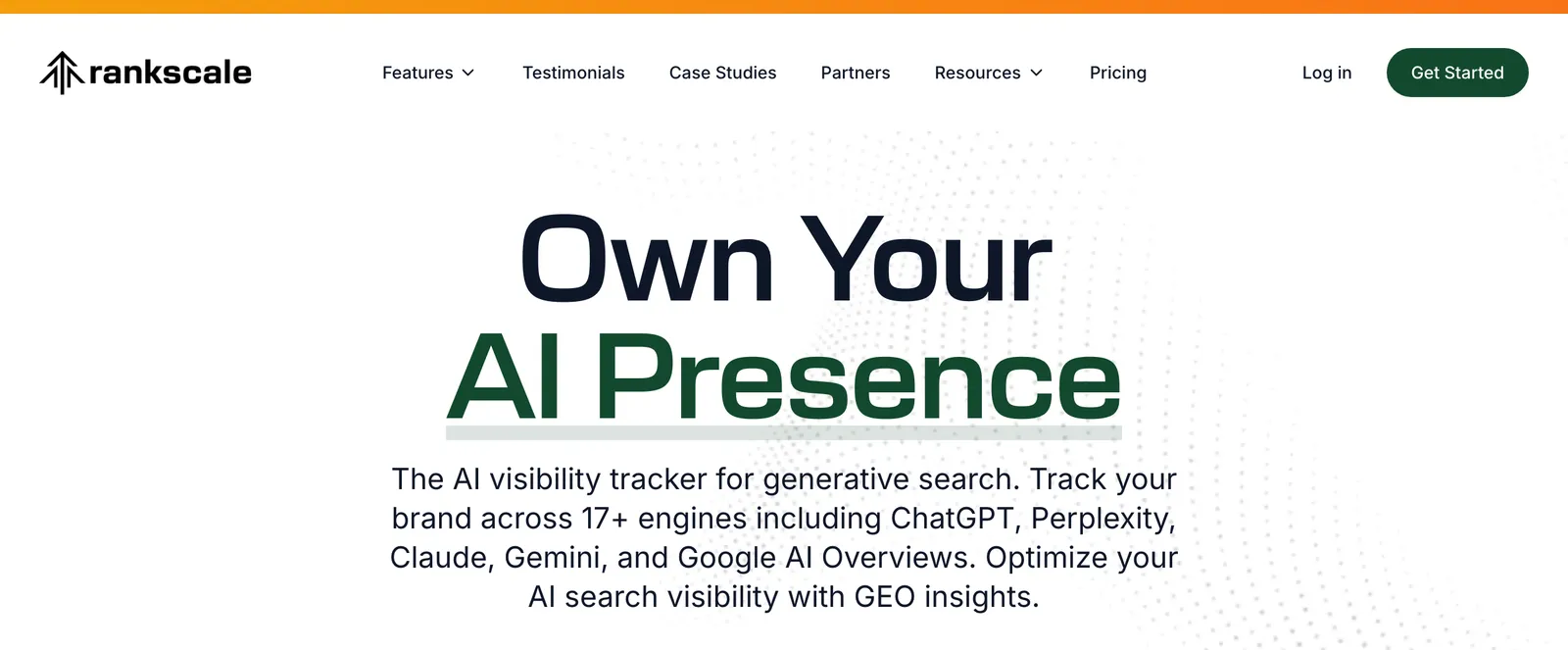 RankScale homepage (captured July 2026)